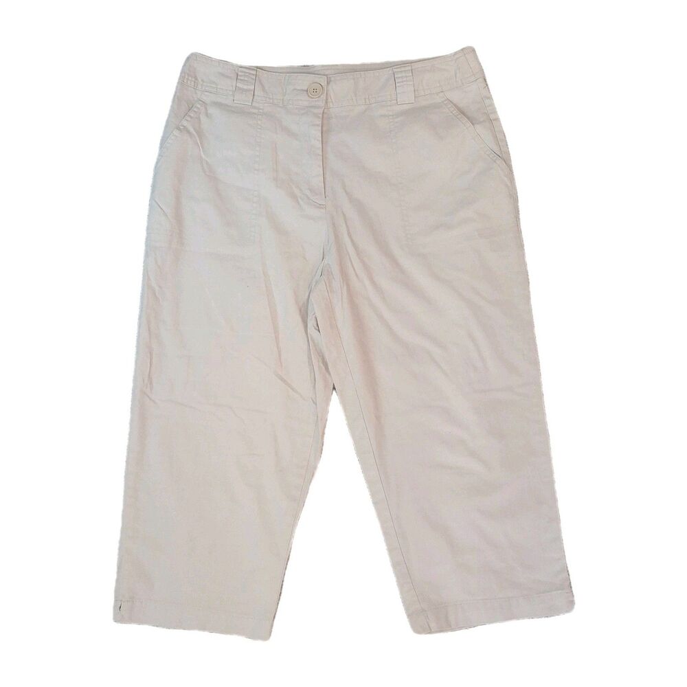 White Stag Women's Pants Size 12 Fruit Khaki Cotton Spandex Casual Comfort Stret